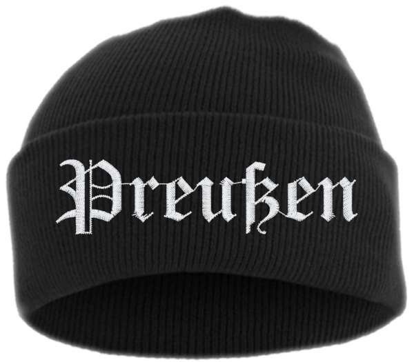 Preußen Umschlagmütze - Altdeutsch - Bestickt - Mütze mit breitem Umschlag