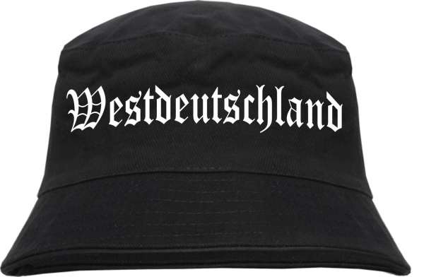 Westdeutschland Fischerhut - Altdeutsch - bedruckt - Bucket Hat Anglerhut Hut