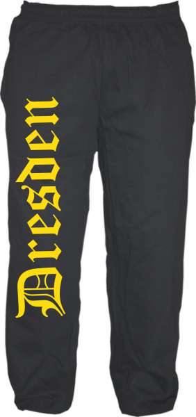 Dresden Jogginghose - Altdeutsch - Druckfarbe Gelb - Sweatpants Hose