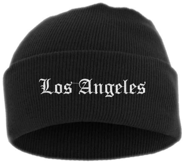 Los Angeles Umschlagmütze - Altdeutsch - Bestickt - Mütze mit breitem Umschlag