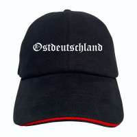 Ostdeutschland Cappy - Altdeutsch bedruckt - Schirmmütze - Schwarz-Rotes Cap Ostdeutschland Cappy - Altdeutsch bedruckt - Schirmmütze - Schwarz-Rotes Cap
