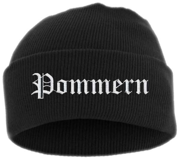 Pommern Umschlagmütze - Altdeutsch - Bestickt - Mütze mit breitem Umschlag