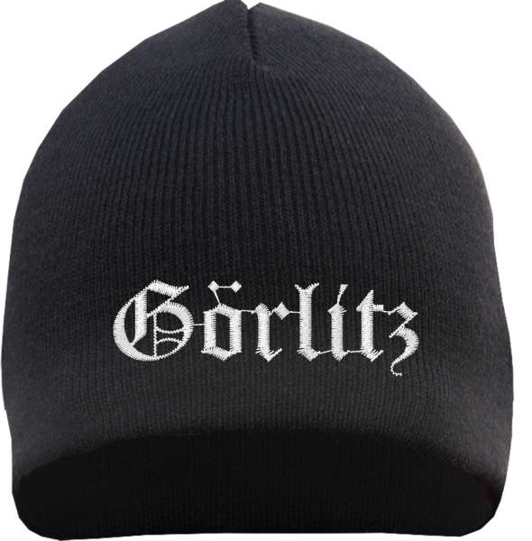 Görlitz Beanie Mütze - Altdeutsch - Bestickt - Strickmütze Wintermütze