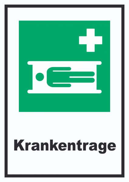 Krankentrage Schild