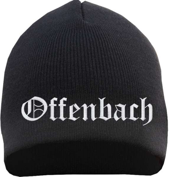 Offenbach Beanie Mütze - Altdeutsch - Bestickt - Strickmütze Wintermütze