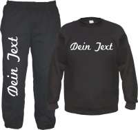 Individueller Jogginganzug - Schreibschrift - mit Rundhals-Sweatshirt Individueller Jogginganzug - Schreibschrift - mit Rundhals-Sweatshirt