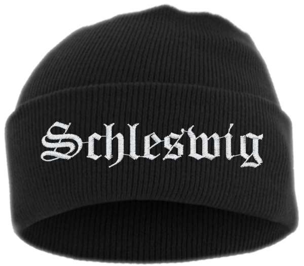 Schleswig Umschlagmütze - Altdeutsch - Bestickt - Mütze mit breitem Umschlag