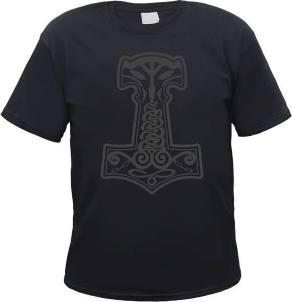 Thorshammer Mjolnir Herren T-Shirt - Tee Shirt schwarz