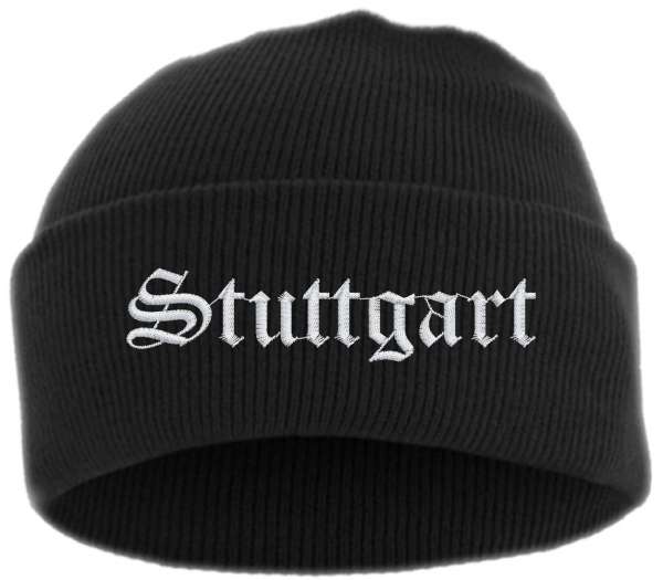 Stuttgart Umschlagmütze - Altdeutsch - Bestickt - Mütze mit breitem Umschlag