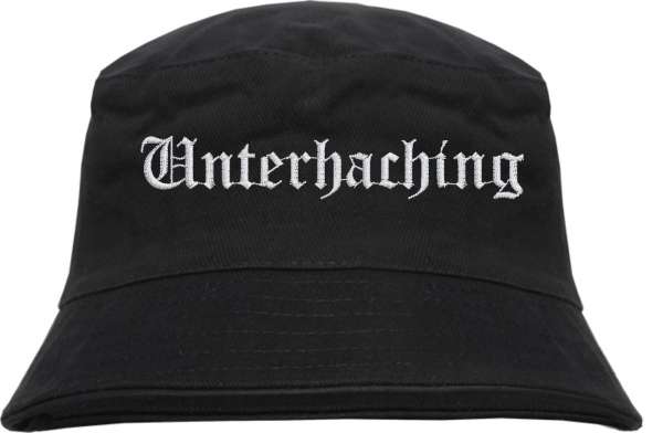 Unterhaching Fischerhut - Altdeutsch - bestickt - Bucket Hat Anglerhut Hut
