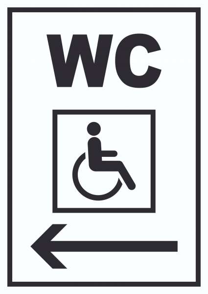 WC Behinderten links Schild