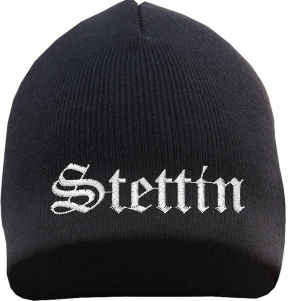 Stettin Beanie Mütze - Altdeutsch - Bestickt - Strickmütze Wintermütze