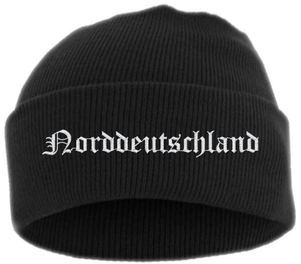 Norddeutschland Umschlagmütze - Altdeutsch - Bestickt – Mütze mit breitem Umschlag