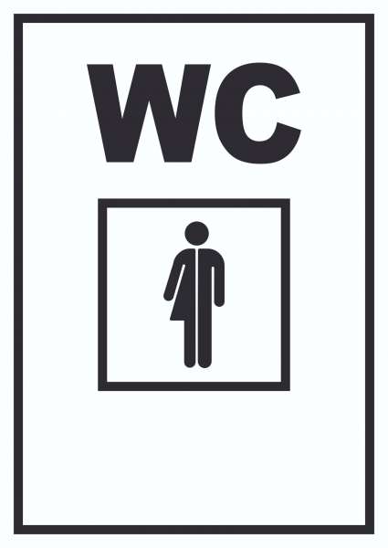 WC Mann und Frau Transgender Schild