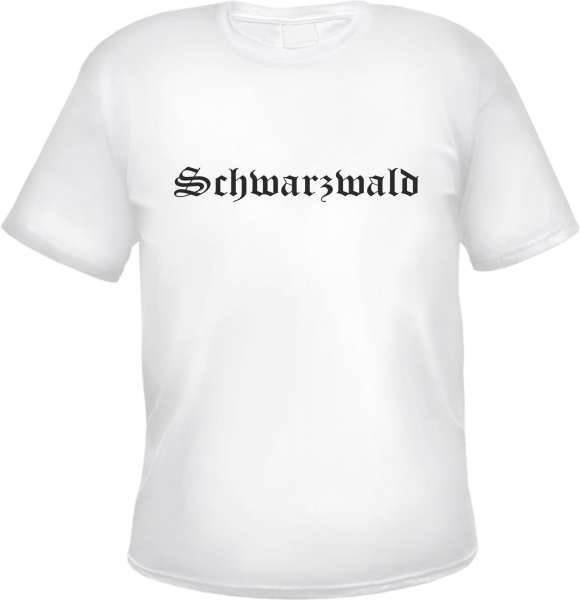 Schwarzwald Herren T-Shirt - Altdeutsch - Weißes Tee Shirt