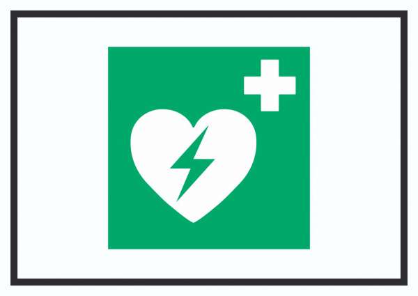Defibrillator Symbol Schild