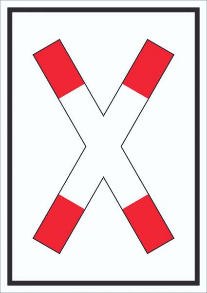 Schild Andreaskreuz