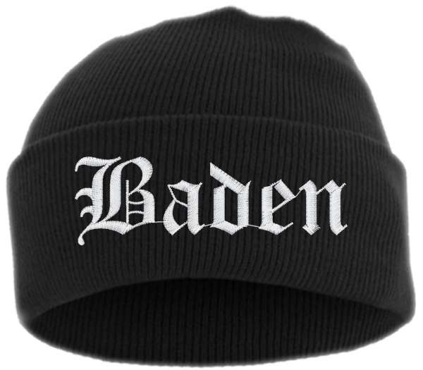 Baden Umschlagmütze - Altdeutsch - Bestickt - Mütze mit breitem Umschlag