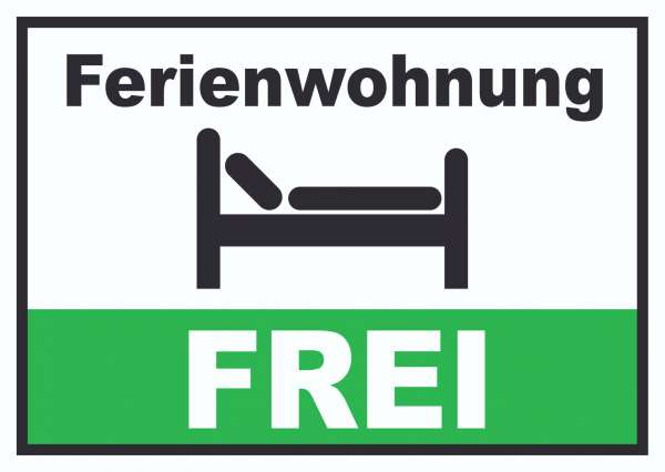 Ferienwohnung FREI Schild