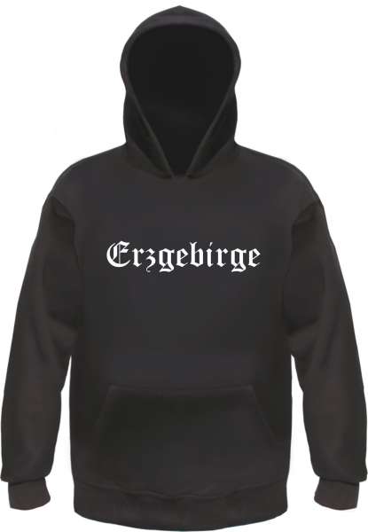 Erzgebirge Kapuzensweatshirt - Altdeutsch - bedruckt - Hoodie Kapuzenpullover