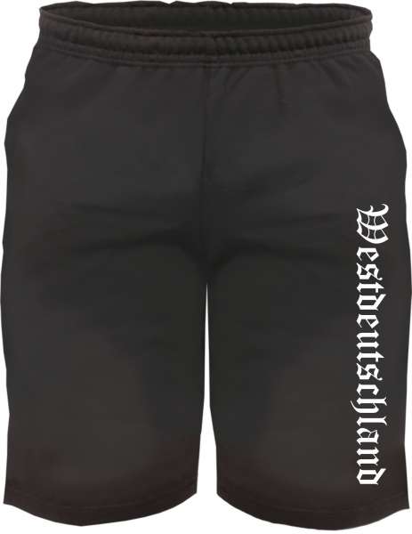 Westdeutschland Sweatshorts - Altdeutsch bedruckt - Kurze Hose Shorts