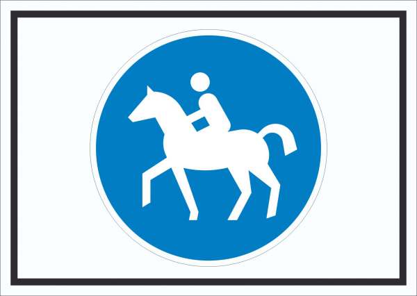 Schild Reitweg Symbol