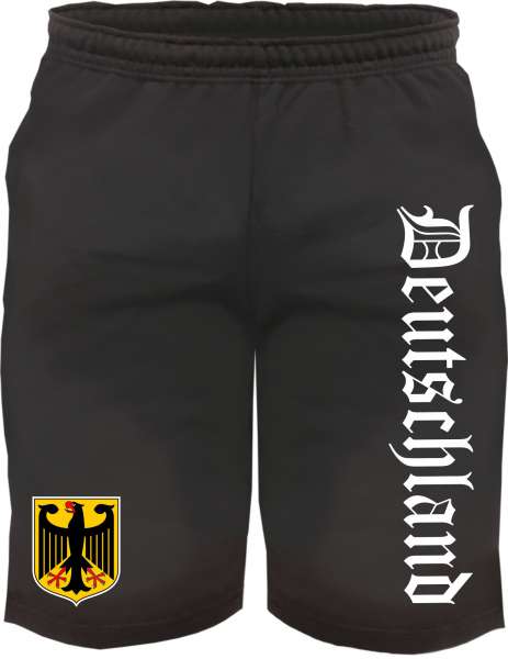 Deutschland Sweatshorts - Altdeutsch bedruckt - Kurze Hose Shorts Wappen