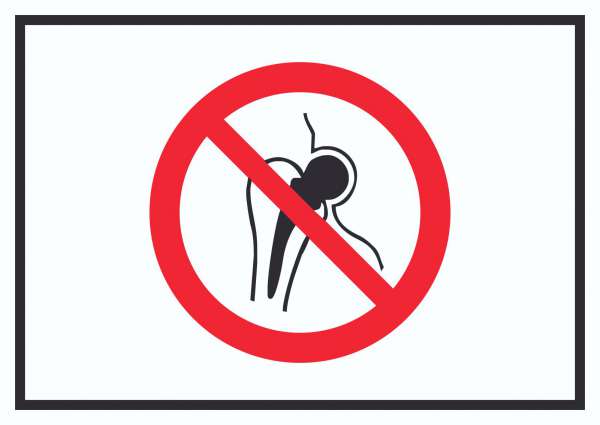 Kein Zutritt für Personen mit Implantaten aus Metall Symbol Schild
