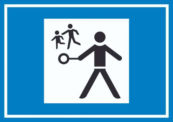 Verkehrshelfer Symbol Schild