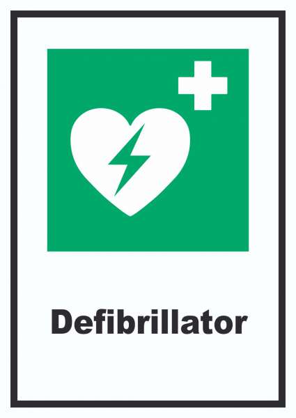 Defibrillator Schild