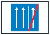 Schild Seitenstreifen nicht mehr befahren Symbol Schild Seitenstreifen nicht mehr befahren Symbol