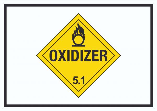 Schild Oxidierend wirkend Symbol Oxidizer entzündend