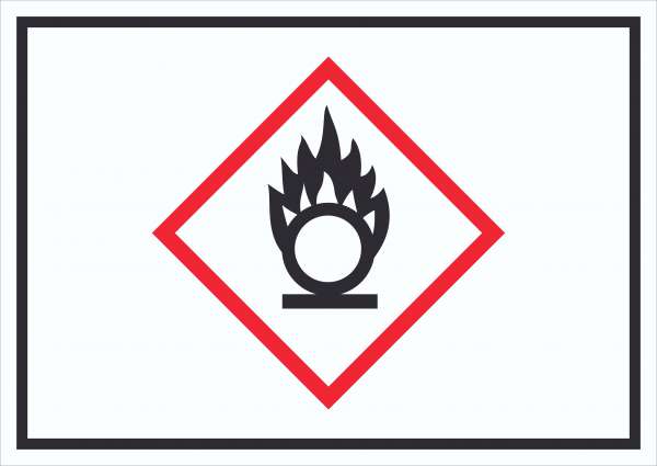 Schild Entzündend wirkend Symbol Flamme Brandfördernd