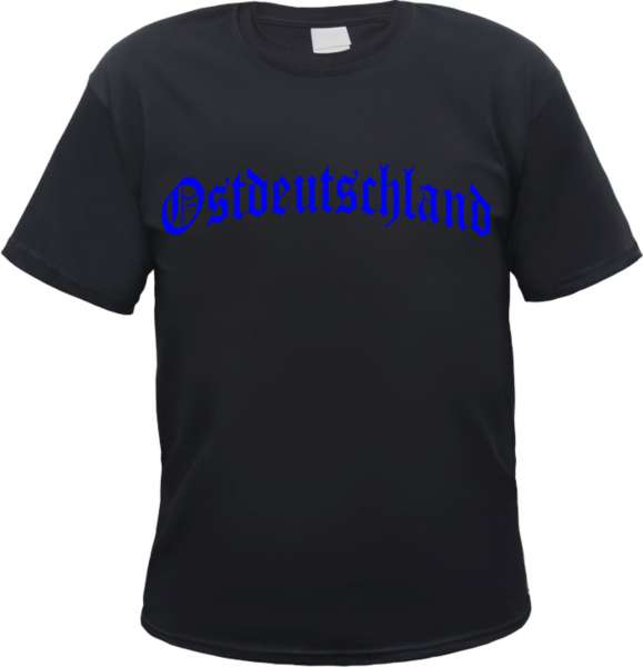 Ostdeutschland T-Shirt - Altdeutsch - Druckfarbe Blau - Tee Shirt