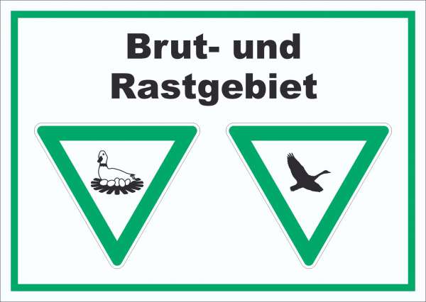 Brut- und Rastgebiet Schild