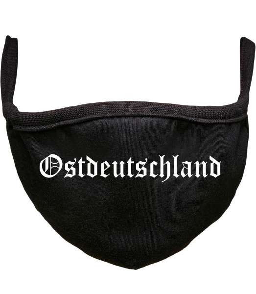 Ostdeutschland Gesichtsmaske - Schwarz - Altdeutsch bedruckt - Maske