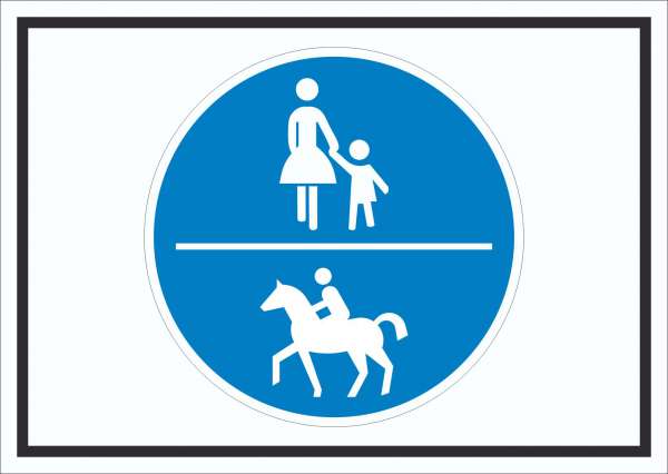 Schild Geh- und Reitweg Symbol