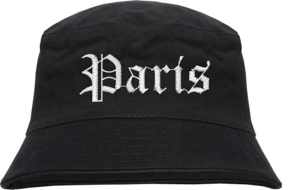 Paris Fischerhut - Altdeutsch - bestickt - Bucket Hat Anglerhut Hut