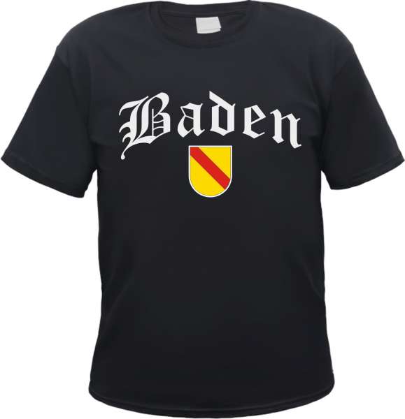 Baden Herren T-Shirt - Altdeutsch mit Wappen - Tee Shirt