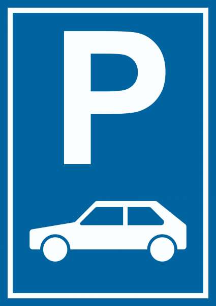 Parkplatz PKW / Auto Schild