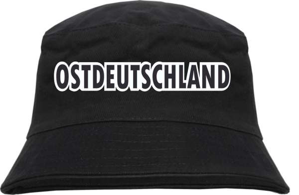 Ostdeutschland Blockschrift Farbig Fischerhut - bedruckt - Bucket Hat Anglerhut Hut