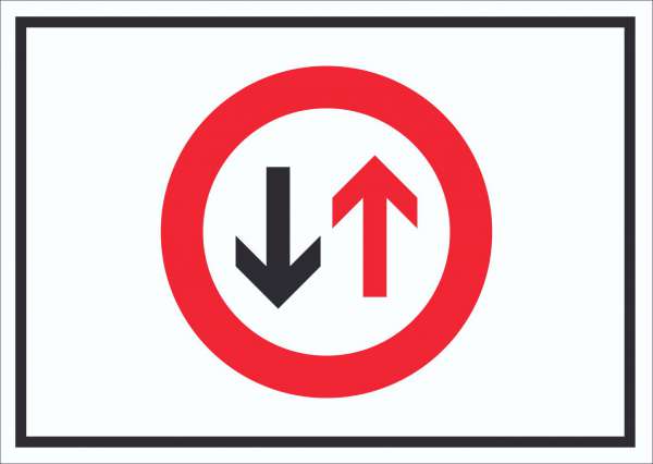 Schild Verkehrszeichen 208 Gegenverkehr Symbol