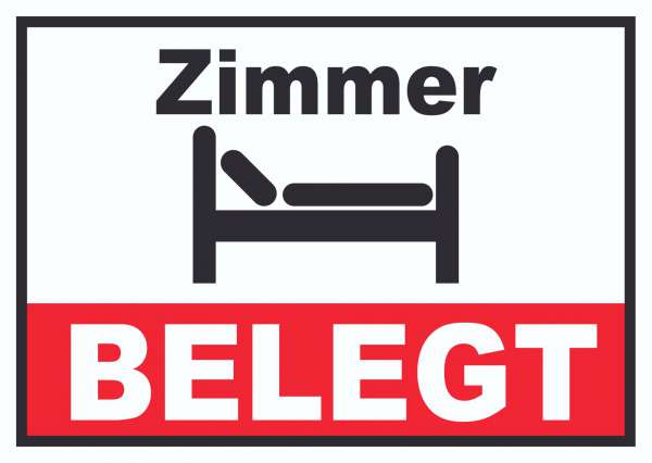 Zimmer BELEGT Schild