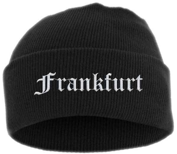 Frankfurt Umschlagmütze - Altdeutsch - Bestickt - Mütze mit breitem Umschlag