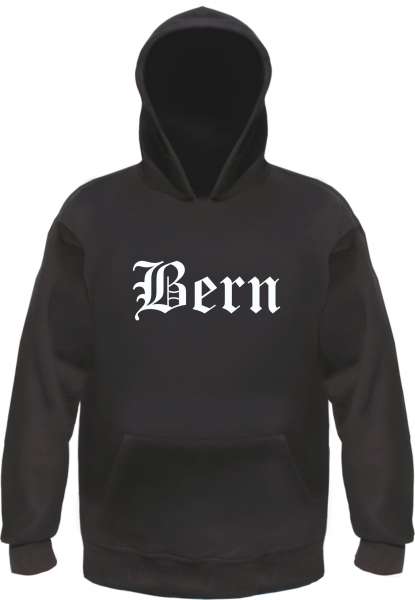 Bern Kapuzensweatshirt - Altdeutsch bedruckt - Hoodie Kapuzenpullover