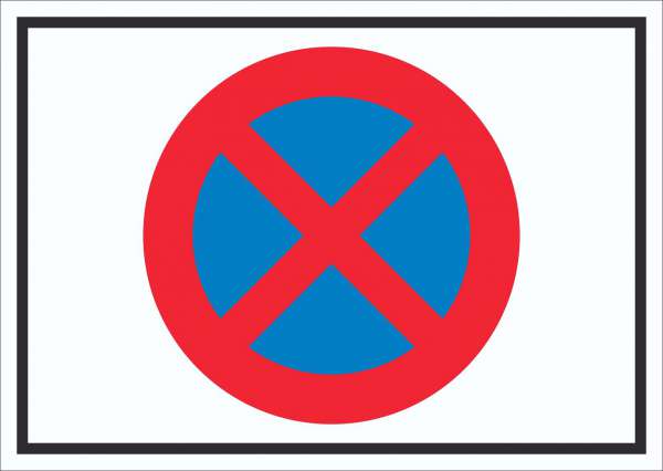 Absolutes Haltverbot Symbol Schild