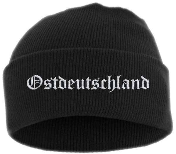 Ostdeutschland Umschlagmütze - Altdeutsch - Bestickt - Mütze mit breitem Umschlag