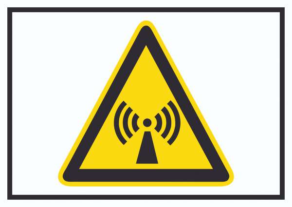 Achtung Nicht ionisierende Strahlung Symbol Schild