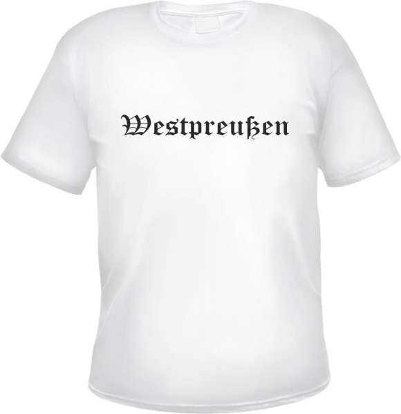 Westpreußen Herren T-Shirt - Altdeutsch - Weißes Tee Shirt