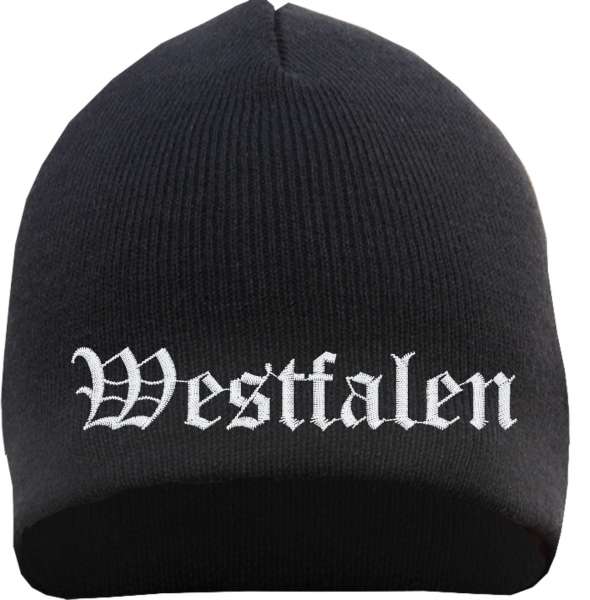 Westfalen Beanie Mütze - Altdeutsch - Bestickt - Strickmütze Wintermütze